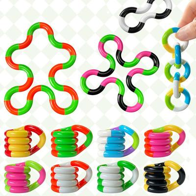 Fun Educational Twist Sensory Fidget Toys Creative Dedormable Twisty Knot Chain Spinner Anxiety Stress Relief Toy Kid Teen Adhd