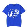 Cat Paw Graphic Tshirt Men Funny Heart Cat T-shirt Fashion Harajuku Streetwear Oversized Men Brand Hip Hop Top Vintage Shirt Man