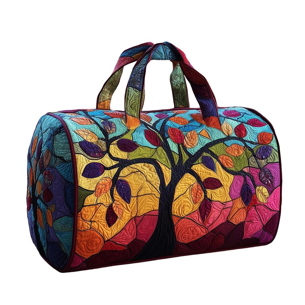 Borsa da Viaggio Trapuntata Imbottita Serie Floreale 3D Borsa Yoga da Donna alla Moda Stampata Borsa a Mano