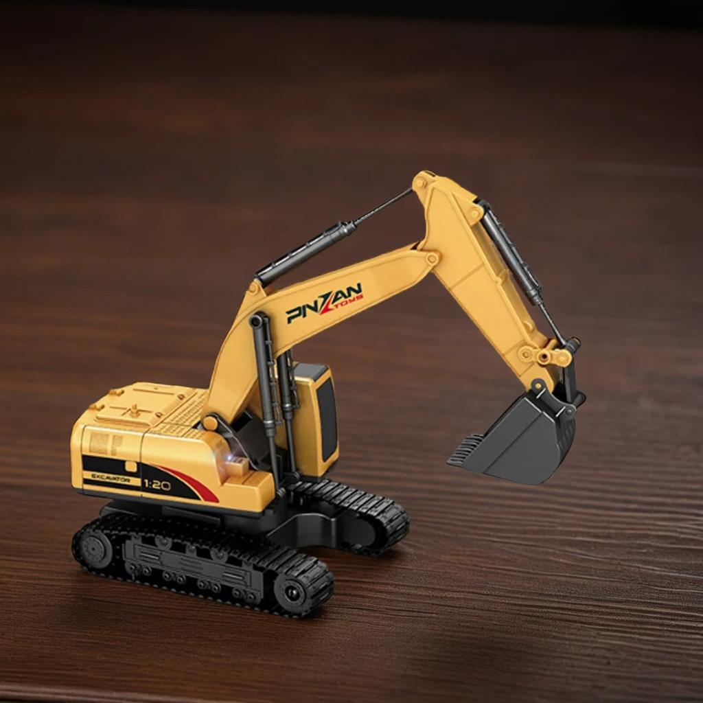 Remote Control Excavator Toys For Boys,16 Channel Speed Control RC Excavator Construction Toys With Metal Shovel & Light,Simulated ,Christmas Birthday