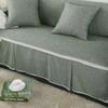 1/2/3/4-seater Sofa Cover for Living Room Solid Color Lace Edge Sofa Towel All-inclusive Dust Couch Cover Solid Slipcover
