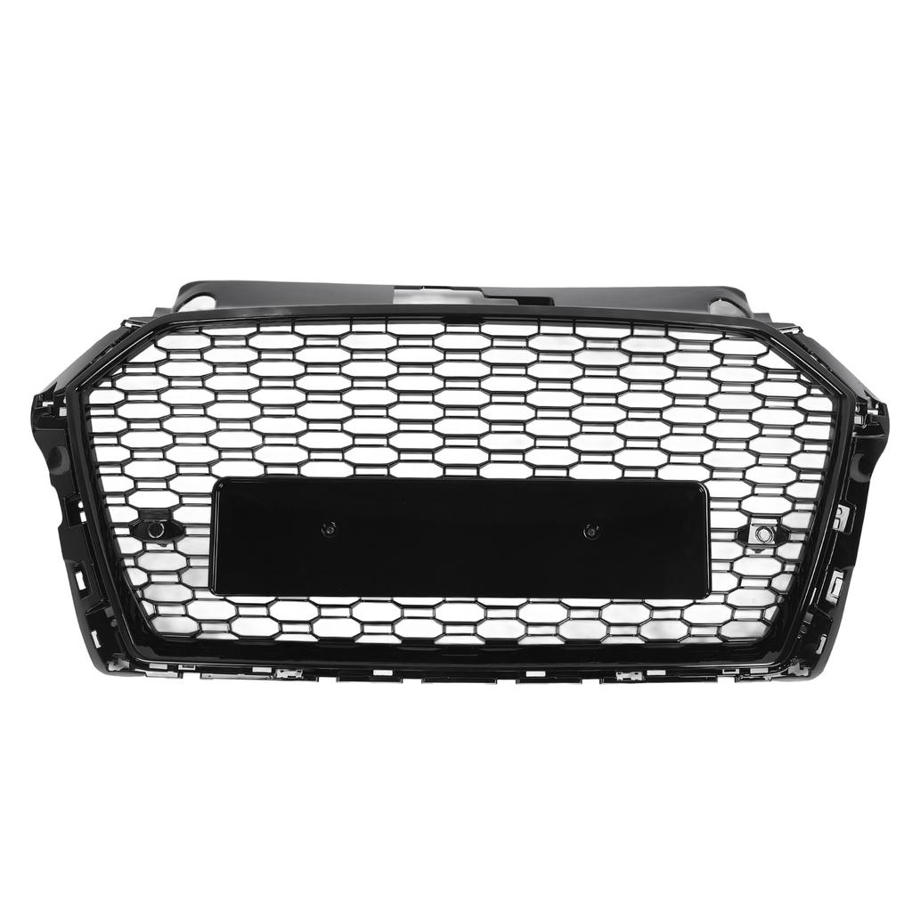 Front Bumper Radiator Grille ADA37840 RS Style Gloss Black Front Mesh Bumper Grill for 8V Facelift 2017 to 2020