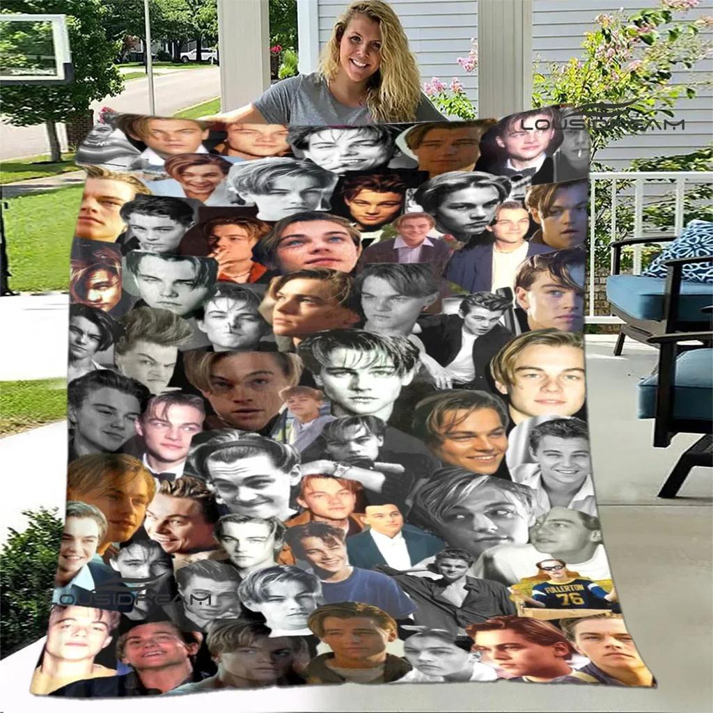 Coperta stampata Titanic Leonardo DiCaprio Coperta calda morbida e confortevole per casa viaggio letto coperta da picnic regalo di compleanno