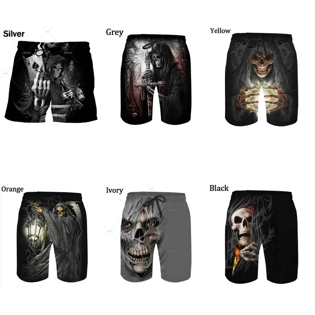 Skull Ghost Skeleton Horror Dark Boxing Shorts Pants 3D Print Training Unisex Men Women Quick Dry Fitness Gym Sport Workout Casual Streetwear