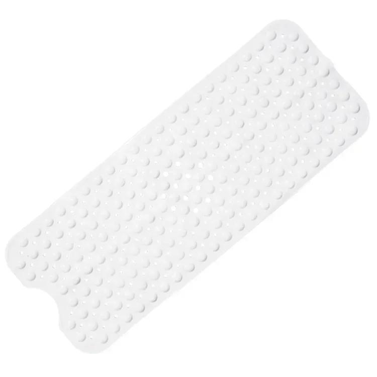 Soft 100x40cm PVC Bathroom Mat - Exquisite Anti-Slip Bathtub Mat with Suction Cups, Non-Slip Shower Floor Pad Simple Bath Mat