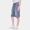 Lee SS25 Loose Fit Pleated Design Trendy Five-Point Denim Shorts Unisex shorts Light-Blue LUB009895203487A08125