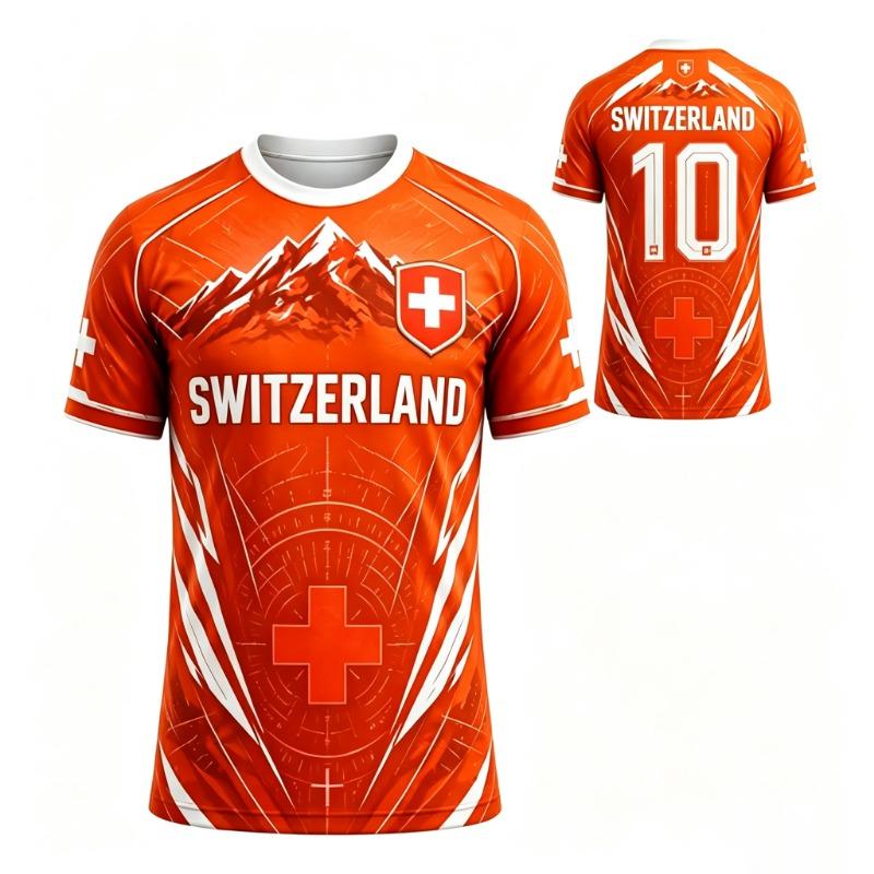 New Summer Men's Football Sports Short Sleeve Quick Drying Men's T-shirt 3D Printed Brazilian Flag Football T-shirt Clothing