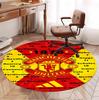 Manchester United F.C Pattern Round Rug, Indoor/Outdoor Mat, for Picnic, Gameroom, Bedroom, Office, Living Room, Home Decor Carpet, Birthday Gift