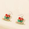 Cartoon Christmas Cute Gingerbread Man Earrings Sequin Earrings Spot