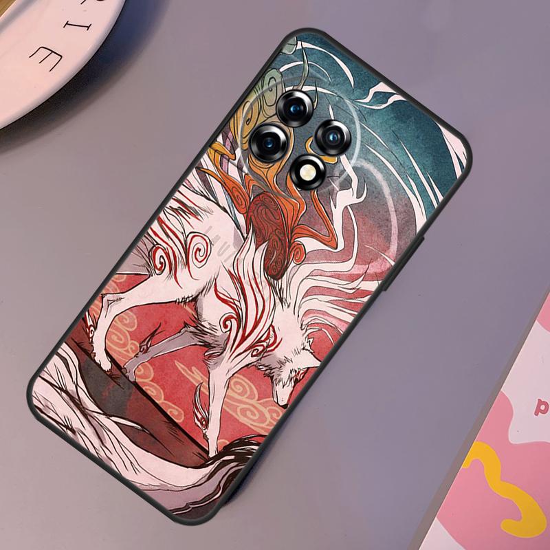 Japanese Style Anime Fox Case For OnePlus 12R 10T 10R 9RT 9 10 Pro OnePlus 12 11 Nord 3 2T CE 2 Lite N20 N10 Cover