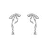 Unique Boutique Bowknot Zircon Ear Studs Ribbon Style Fashion Ear Rings Jewelry Perfect Gift For Special Occasions