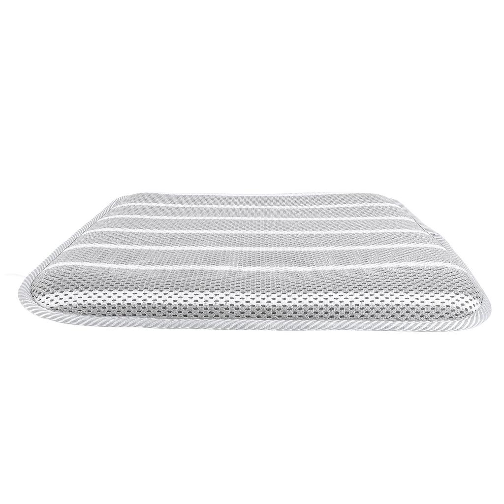 Shower Seat Cushion Soft 4D Mesh Fabric Breathable Shower Chair Pad Gray White Striped for Shower Benches Sitting
