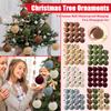 Christmas Tree Ornaments, Christmas Ball Decoration Set Red Green And Gold Christmas Ball Shatterproof Hanging Tree Ornament Set