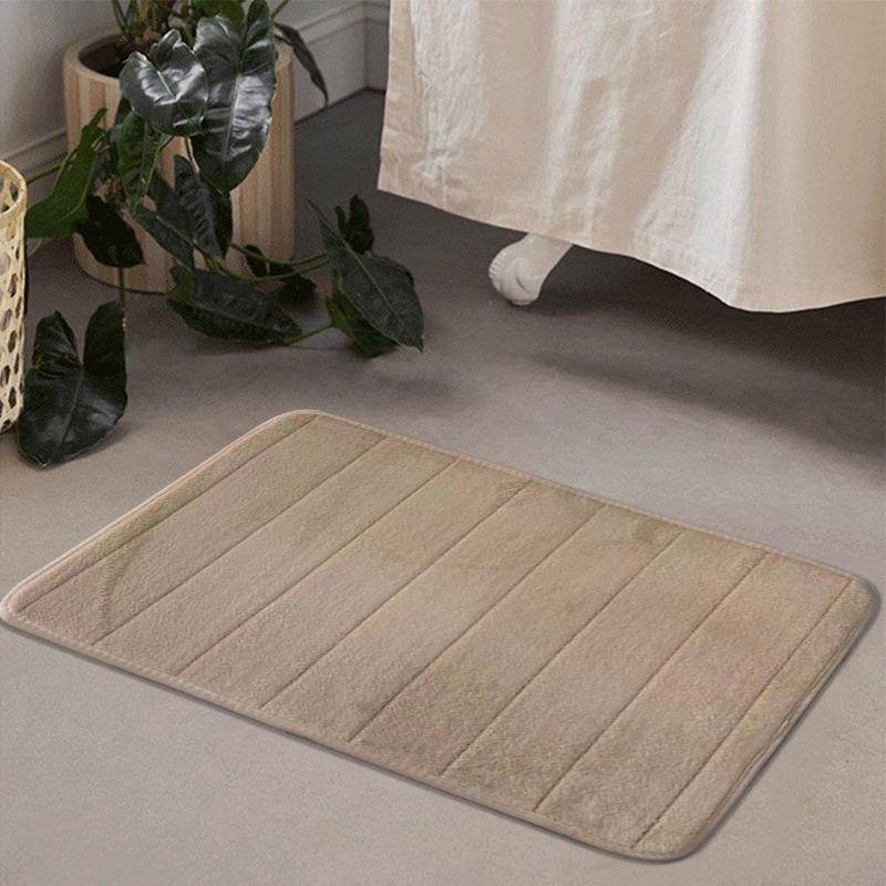 Saugfähige Fußmatte aus Korallenfleece - 1 cm dick, ideal für Badezimmer, Küche und Eingangsbereich.