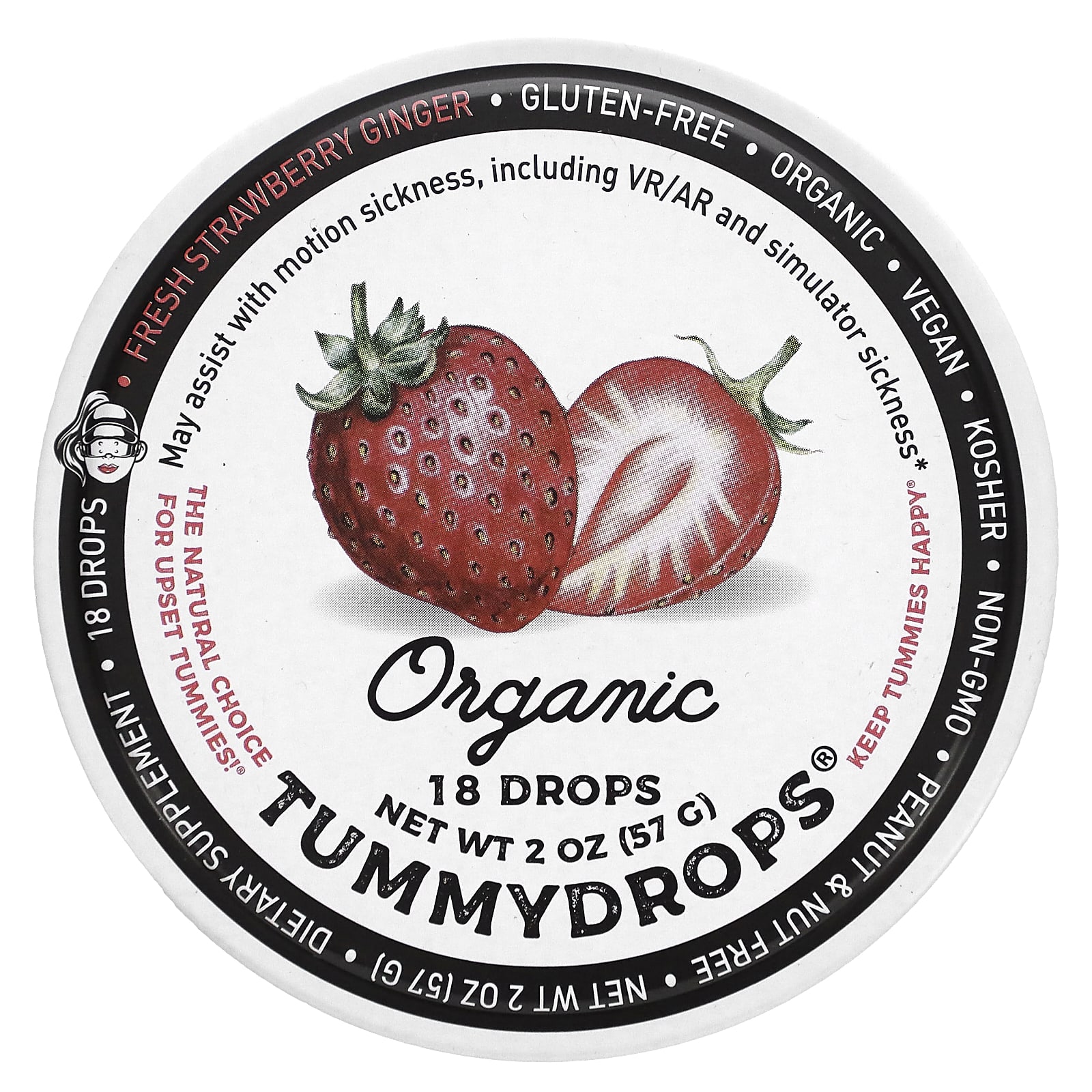 

Organic Fresh Strawberry Ginger, 18 drops