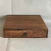 Wood Retro Lockable Storage Box Dust-Proof Drawer/Flip Type Tea Box Vintage with Lid Decorative Trinket Case Home Office