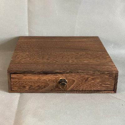 Dřevěná retro uzamykatelná úložná krabička Prachotěsná zásuvka/Výklopný typ Čajová krabička Vintage s víkem Dekorativní krabička na drobnosti Domov Kancelář