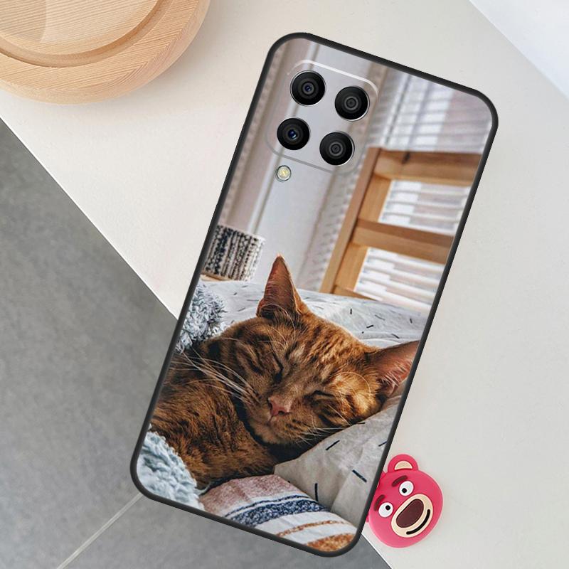 Cute Cat Animals Kitten Case For Samsung Galaxy M12 M32 M52 M15 M35 M55 M31 M56 M36 M16 M06 M13 M33 M53 M14 M34 M54