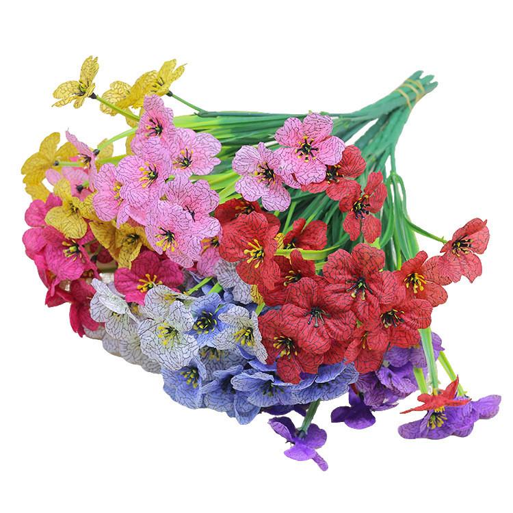 Incana Matthiola Fake Flowers Plastic Plants For Garden And Decoration Wedding