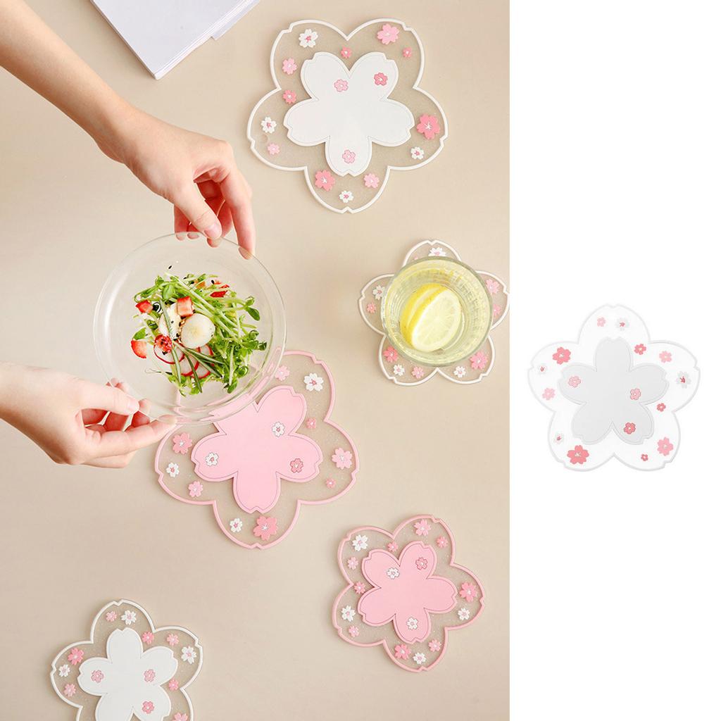 Home Table Mats Silicone Cute Girl Bowls Mat Cup pvc Mat Insulation Pad