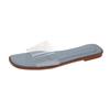 Fashion New Slippers for Women Outer Wear Summer New Fashion Solid Color Casual Flat-bottom Lazy Sandals Flip Flop Shoes Transparent