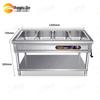 Commercial Stainless Steel 4-Compartment Food Warmer