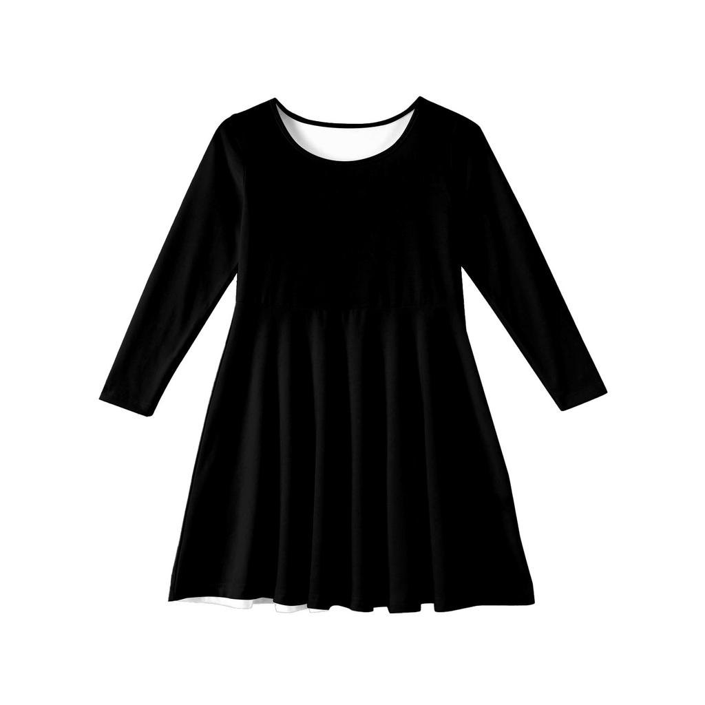 Sommer-Prinzessinenkleid für Mädchen - Langärmeliges A-Linien-T-Shirt-Kleid