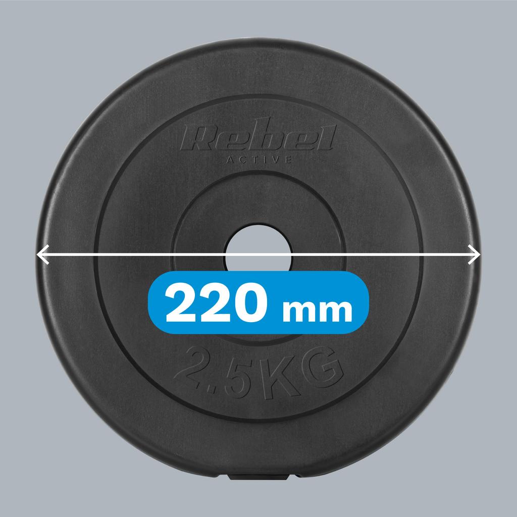Bituminous Load Set 4X2.5Kg 10Kg Hole 31Mm Classic Plate Rebel