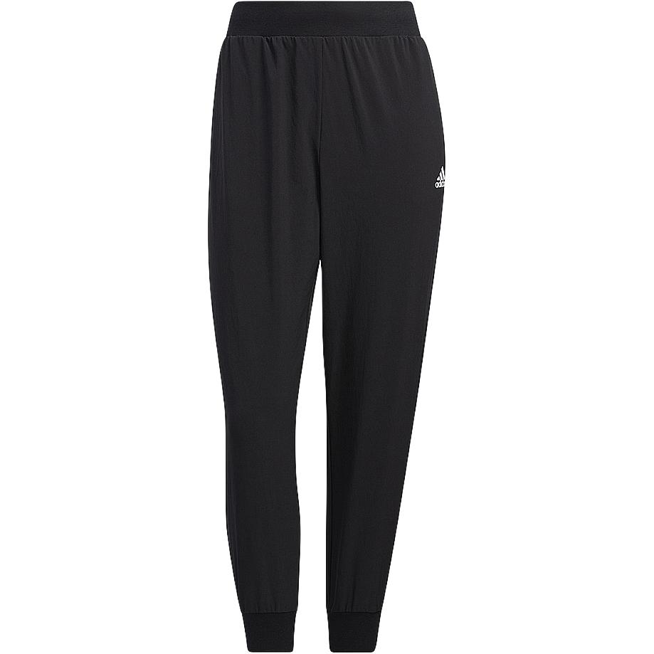 Adidas FW22 Logo Side Bag Ribbed Hem Sweatpants Women Bottoms Black HM7080