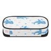 Pen Case 300D Polyester High Capacity Zipper Closure with Spacious Main Pocket Mesh Layer and Pen Slot Divider for Everyday Study