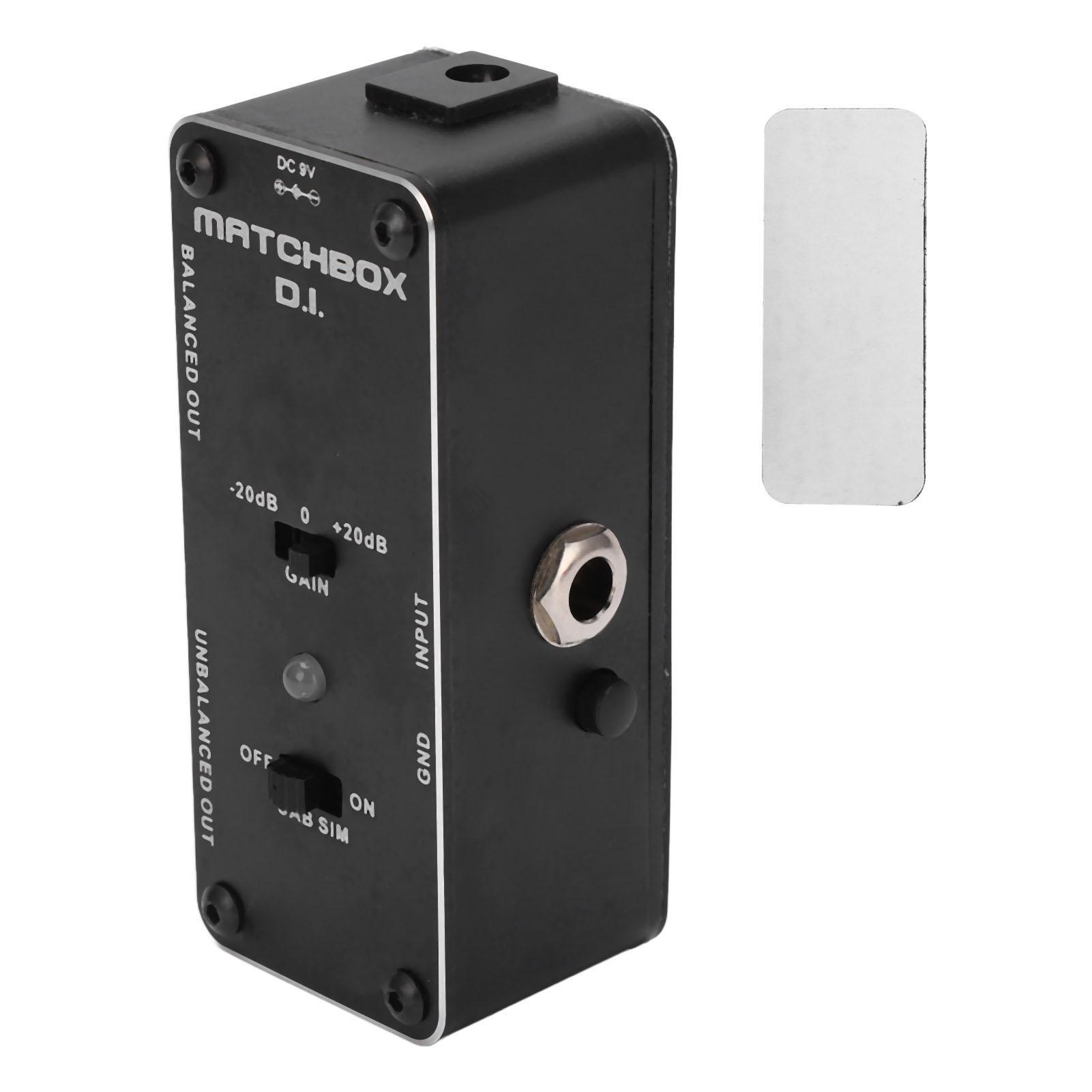 DI Effect Pedal Black Multifunctional Electrical Guitar Bass Pedals XLR Audio Interface