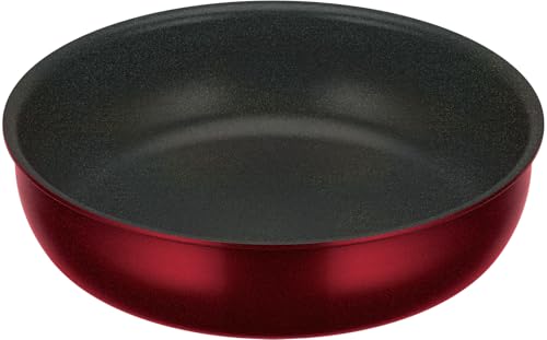 Thermos Durable Series Detachable Handle Frying Pan KVD, IH/Gas Compatible, Deep Red KVD-022 DR