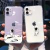 Funda de Teléfono Divertida de Dibujos Animados de Astronauta para iPhone 16 15 14 13 12 11 Pro Max Mini X XS XR 7 8 Plus Transparente Suave a Prueba de Golpes