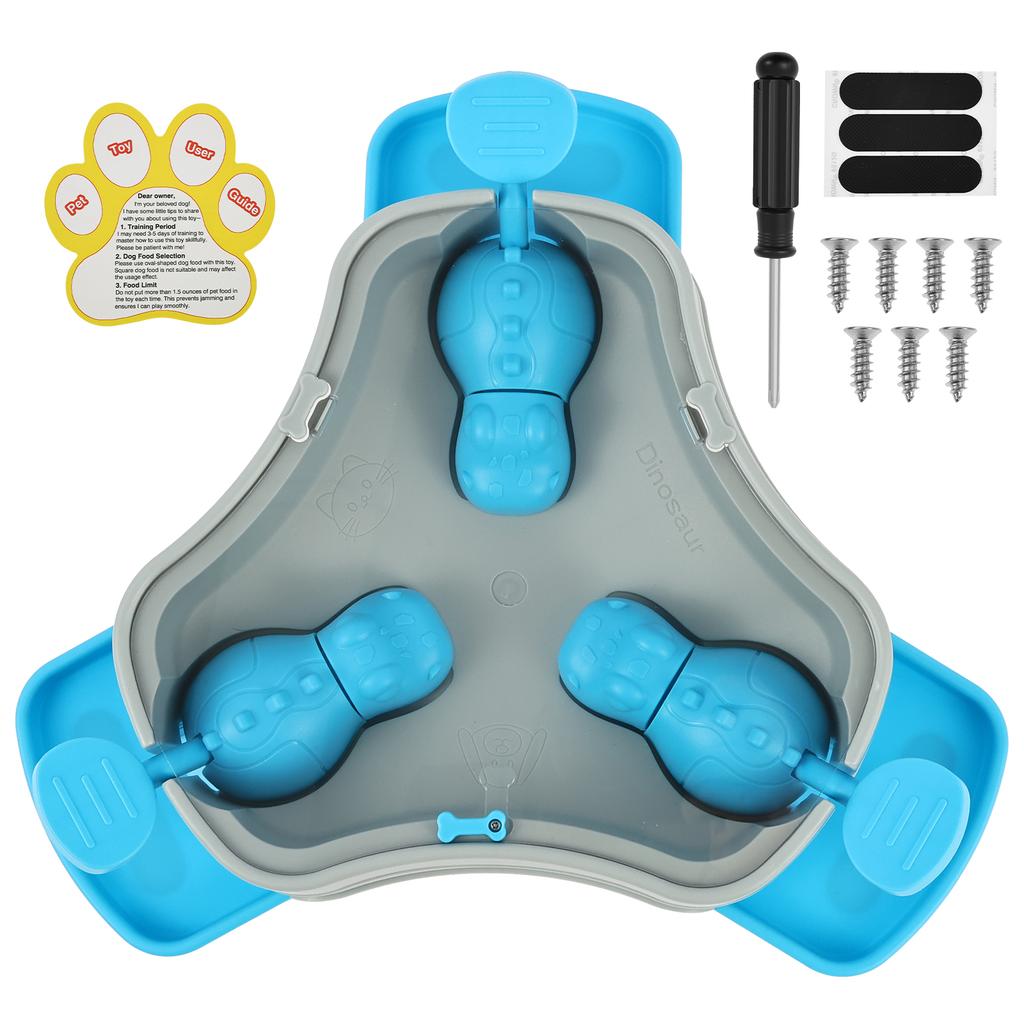 Dog Press Type Slow Feeder Adjustable Interactive Puzzle Pet Feeder Toy with Nonslip Base for Cat Dog Food Dispenser