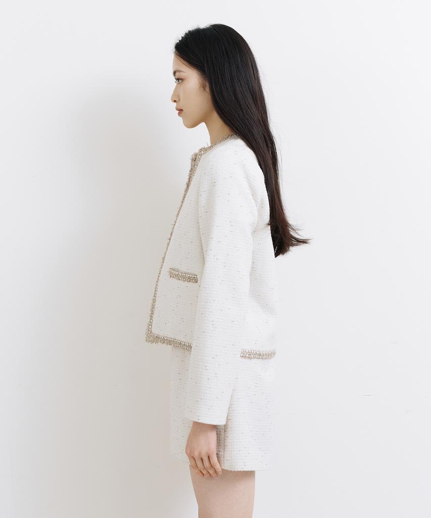 Raffine Atelier Classic Tweed Jacket Ivory