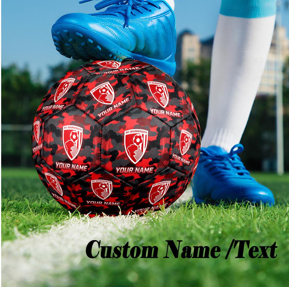 Size 5 Football Custom Name Text, Outdoor Training Soccer BallBournemouth Football