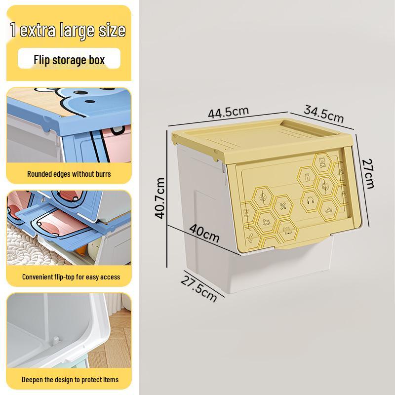 Animal Print Stackable Storage Box for Kids' Toys & Clothes