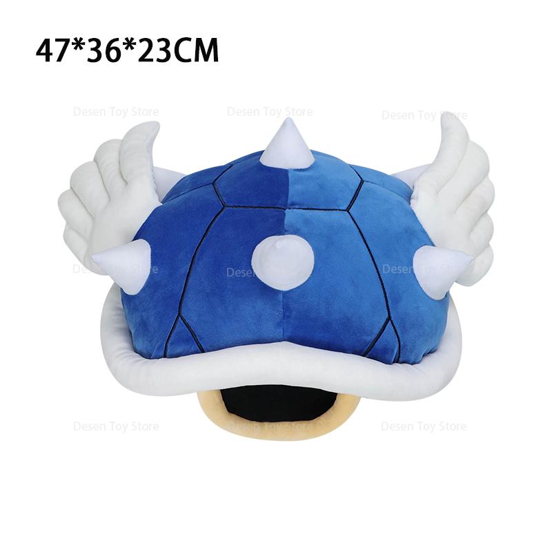 2 Styles Mario Stuffed Pillow Blue Spiny Shell Red Shell Pillow Animal Stuffed Plush Toy Kawaii Bedroom Gifts