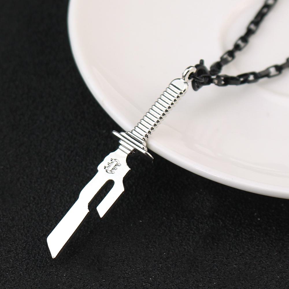 Anime Jujutsu Kaisen Fushiguro Toji Sword Necklace Spear Of Tianri Knife Pendant Cosplay Necklaces For Unisex Choker Jewelry