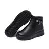 Microfiber Leather Mother Cotton Shoes Winter Velvet Warm Middle-aged and Elderly Women Flat Boots Non-slip Side Zipper for the Elderly
