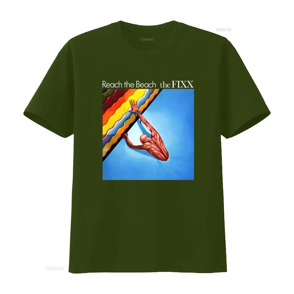 Best New The Fixx Reach Beach Rock Band London Classic T Shirt Size S 2Xl LPJM Vintage Washed Unisex Stylish Graphic Casual