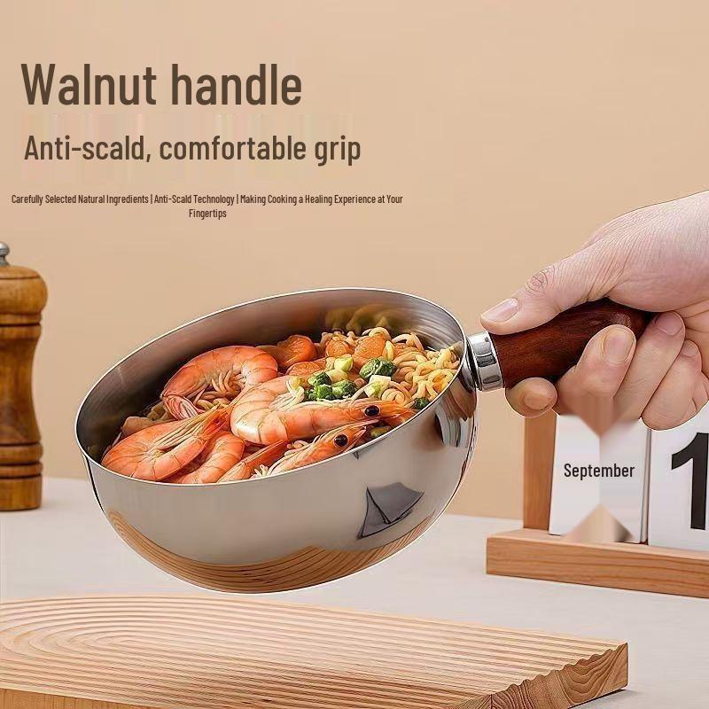 Stylový korejský hrnec na instantní nudle a polévku pro plynové a indukční sporáky - Ideální na ramen, mořské plody a další