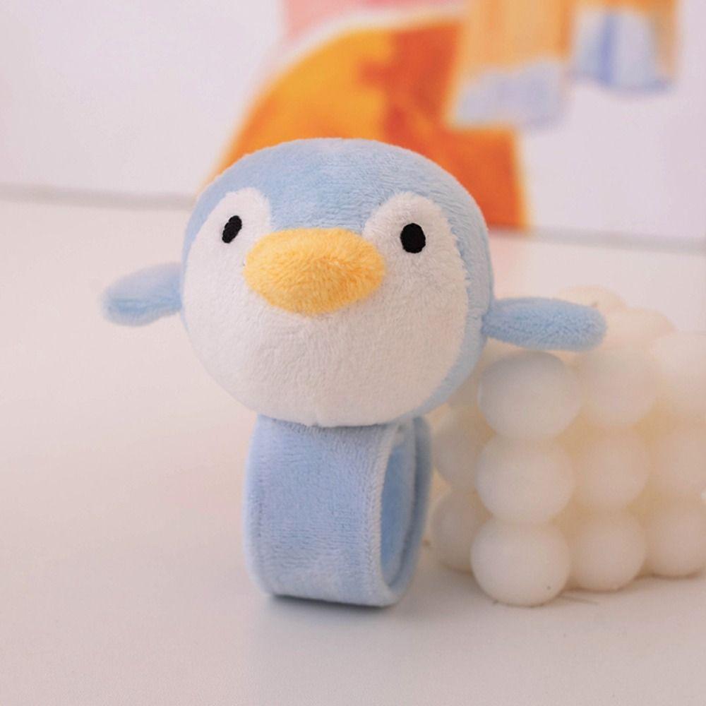 Wrist Style Plush Doll Slap Bracelet Simulation Little Penguin Plush Wrist Band  Christmas Toy