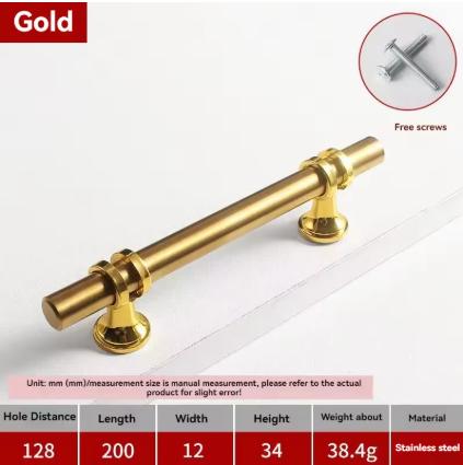 12 Pcs Modern Zinc Alloy Black Gold Door Handles Kitchen Cabinet Handles Solid Drawer Knobs Fashion Furniture Handle Hardware