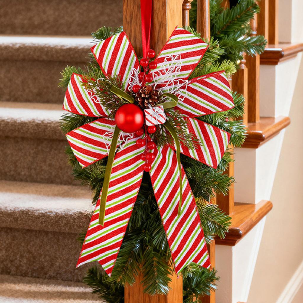 Christmas Decorations High-end Gold Velvet Bow Christmas Flocking Bow Large Red