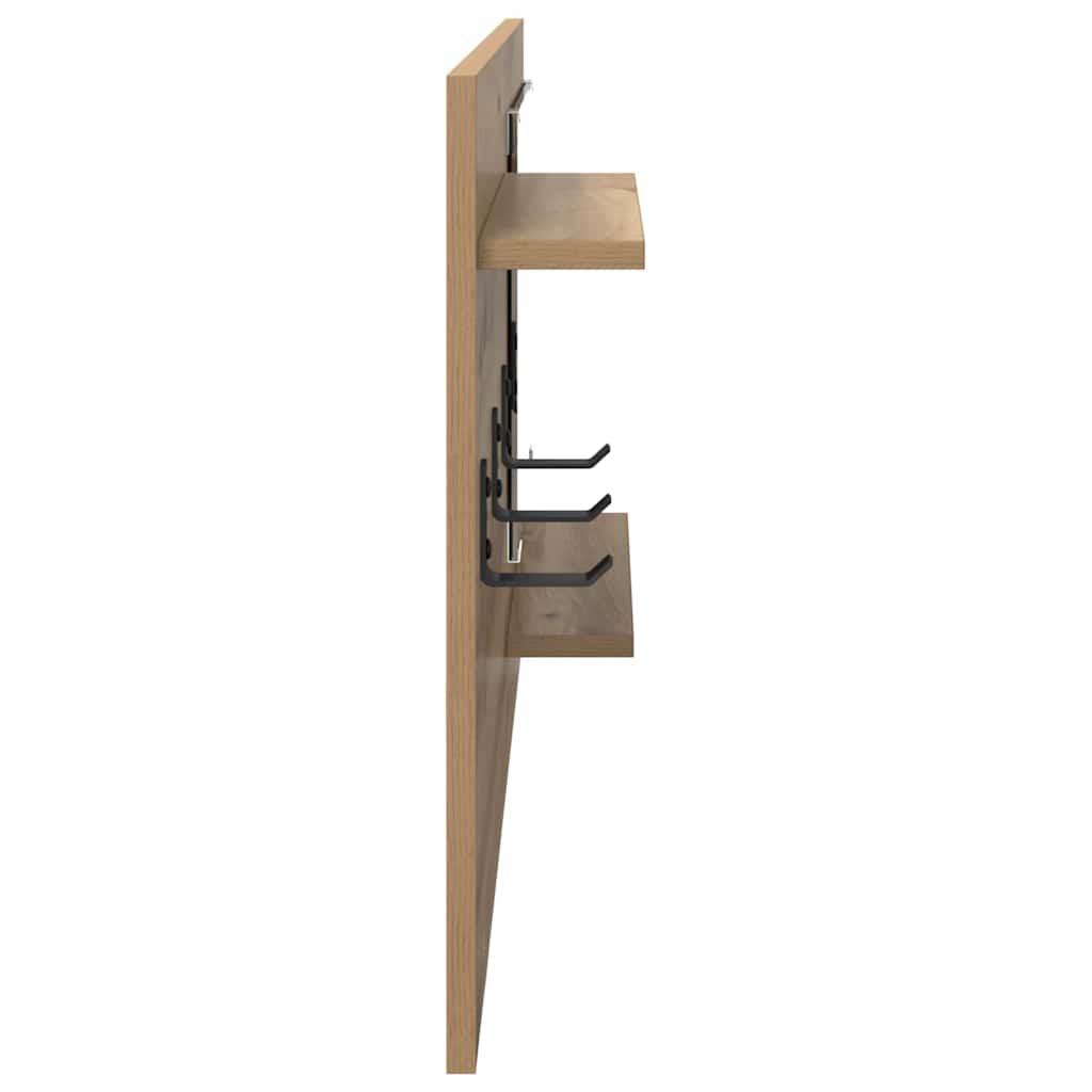 Wall Mounted Nightstand Artisan Oak Finish 90 x 10 x 50 cm
