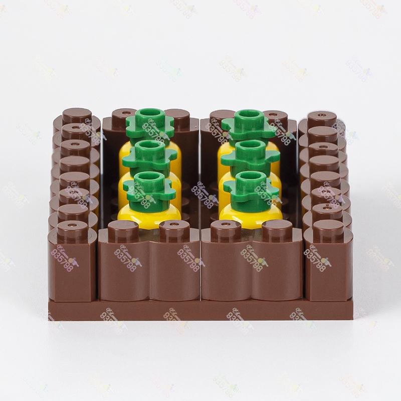 Serie Fattoria Verdura e Frutta Coltivazione Blocchi da Costruzione Fai da Te Modello Campo di Ananas Carote Zucca Giocattoli Per Bambini MOC0088