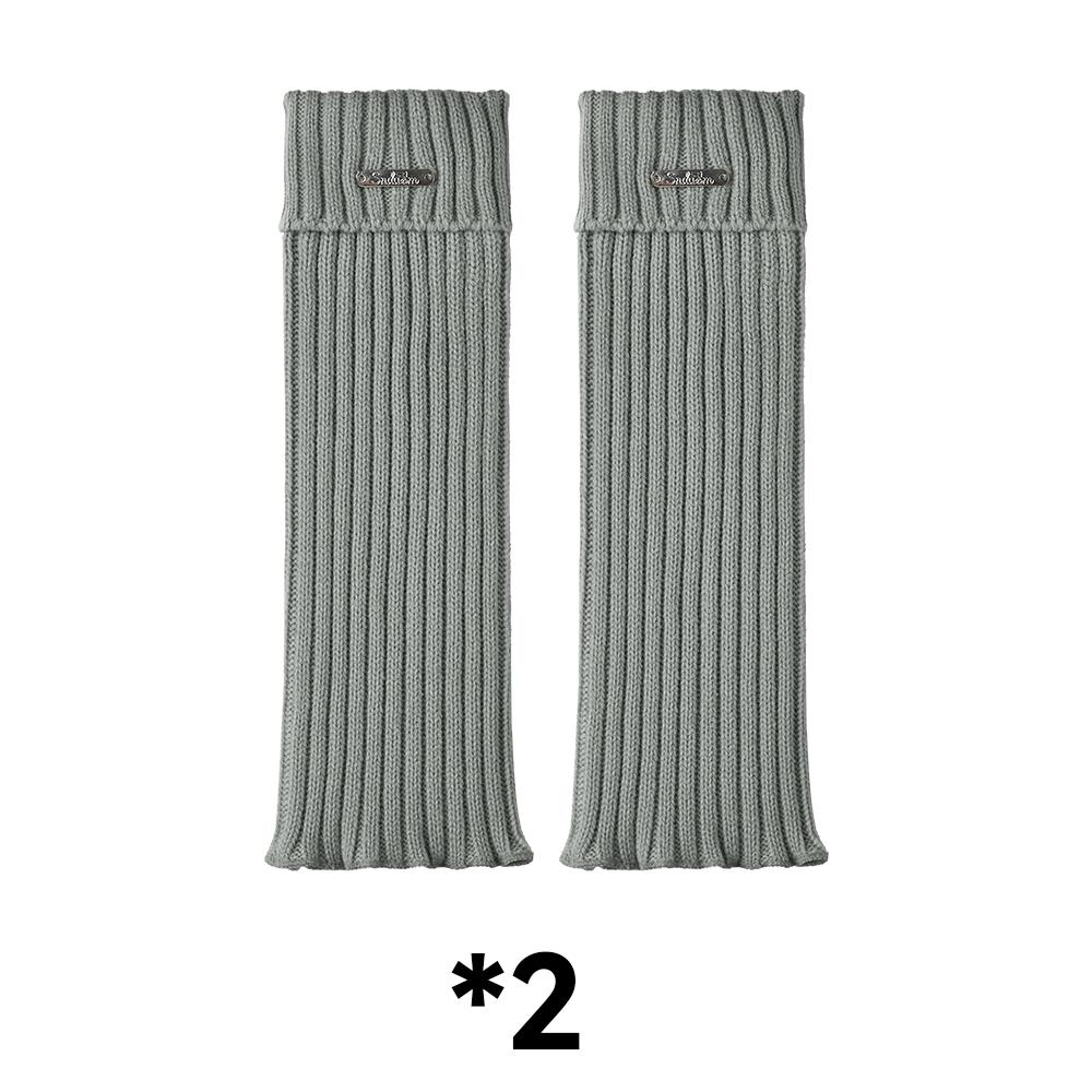 1/2 Paar Trendige Strick-Beinstulpen für Damen Y2K Punk Einfarbig Sockenstulpen Herbst Jk Lolita Beinstulpen Koreanischer Stil