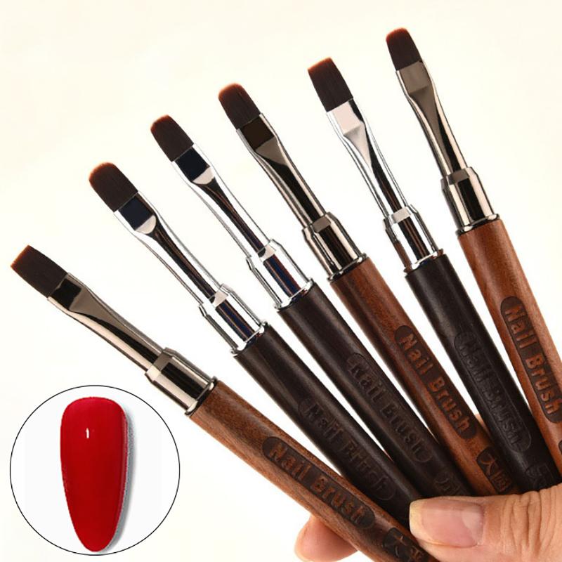 Nail Brush Sandalwood Handle Nail Brush For Acrylic Application And Acrylic Power Professional