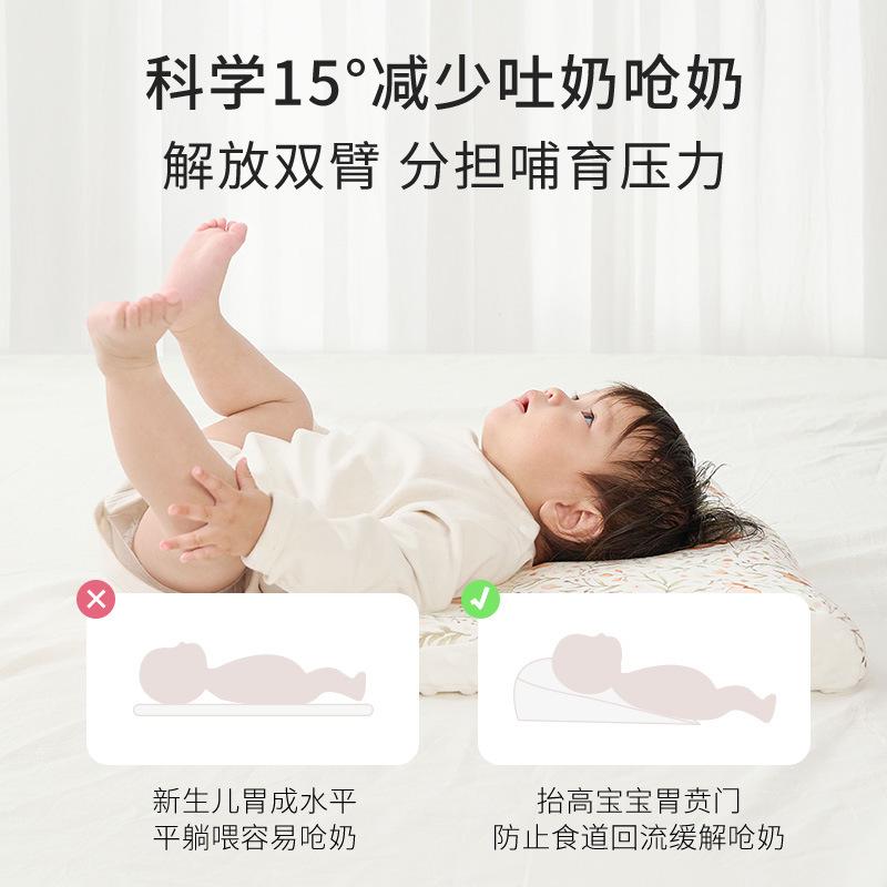 Baby Anti-vomiting Slope Cushion and Pillow for Newborns, Anti-colic and Anti-gas Two-in-one Feeding and Sleeping Aid